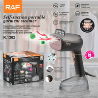 Défroisseur Vapeur Portable RAF R.1362 1500W avec Aspiration Automatique, Réservoir d'Eau 400ML, Vapeur Continue, Filtre Anti-Poussière, Fer à Repasser de Voyage