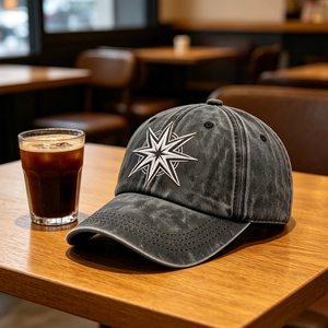 หมวกเบสบอลผ้าฝ้ายวินเทจแบบ 6 แผง ปักลายดาวพร้อมเข็มทิศ ปรับขนาดได้ เหมาะสำหรับกอล์ฟ เดินป่า วิ่ง และกีฬากลางแจ้ง - Product Image 6