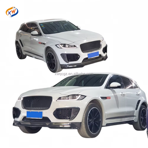 Kit de carrocería de fibra de carbono para <span class=keywords><strong>Jaguar</strong></span>, 2015-2020, estilo LUMA, guardabarros anchos, difusor delantero, faldones laterales, alerón trasero, parachoques de coche - Product Image 1