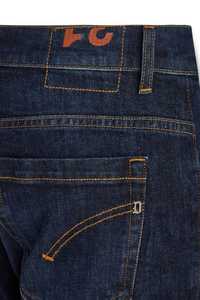 DONDUP George กางเกงยีนส์เอวต่ำสไตล์สกินนี่ผ้าฝ้ายสีน้ำเงินเข้ม - Product Image 3
