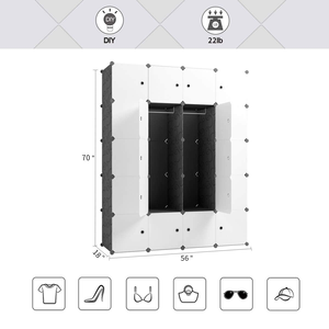 Assembler Almirah Cube Armoire en plastique Armoire bon marché pliable PP Maison Panneau moderne Armoire pour vêtements - Product Image 5