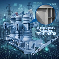Haowei ZW32-12G/T630-25 Interruptor de Circuito al Vacío Personalizado de 12kV 630A para Montaje en Poste Exterior, Sin SF6, Trifásico, VCB, Carbono Neutral