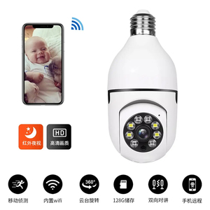 1080P WIFI <span class=keywords><strong>camera</strong></span> trong nhà với E27 ổ cắm ánh sáng 360 độ Home an ninh 2.4Ghz CMOS cảm biến phát hiện chuyển động - Product Image 3
