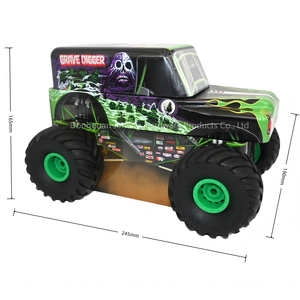 Factory Custom 3D Monster Truck Shape Tin <b>Box</b> Grave Digger Monster Jam Tin Can Jigsaw <b>Puzzle</b> Storage Metal Packaging - Product Image 5