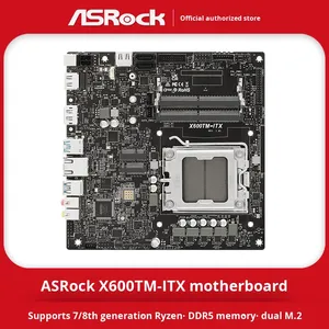 Tarjeta Madre ASROCK X600TM-ITX DDR5 de 7.ª/8.ª Generación para AM5, Mini-ITX Ultrafina para Escritorio, Nueva, Doble Canal para 96 GB de Memoria Dual - Product Image 2