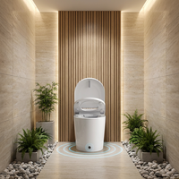 Toilette intelligente multifonctionnelle moderne avec bidet intégré et chasse d'eau automatique à capteur