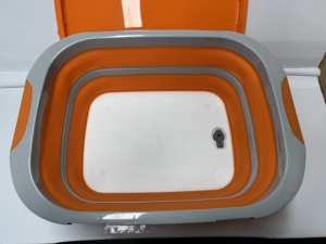 Évier <span class=keywords><strong>pliable</strong></span> multifonctionnel de 20 L avec bouchon de vidange, bac de rangement de cuisine en plastique <span class=keywords><strong>pliable</strong></span> avec couvercle verrouillable - Product Image 4