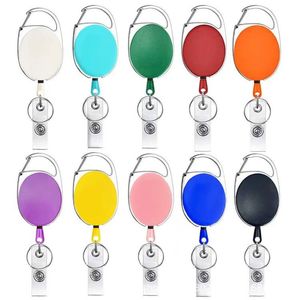 Porte-badge rétractable en alliage de zinc et plastique ABS robuste, porte-badge personnalisé, clip métallique, porte-carte, logo OEM - Style sportif/décontracté - Product Image 1