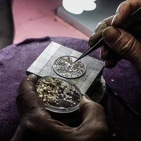 Disesuaikan 925 cakram perak bros padat Enamel hidup tanaman bunga Cabang daun bambu untuk wanita/Pria Hadiah
