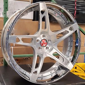 Jantes forgées SJ 2 pièces à déport profond, finition chromée usinée, 20, 22, 24 pouces, 5x127, pour véhicules Old School <span class=keywords><strong>Lowrider</strong></span> et Cadillac Brougham classiques - Product Image 2