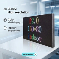 Écran LED d'intérieur sans soudure, module d'affichage HD couleur intégrale, solution mur vidéo P2 pour magasin de détail, centre commercial, métro, 800 cd