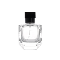 Botol Parfum Spray Kaca Persegi Modern 30ml 50ml 100ml Laris Manis dengan Tutup Sekrup, Cetak Logo Custom untuk Penggunaan Unisex