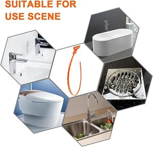 3-Pack 25 pollici di scarico serpente strumento per la pulizia della casa per alleviare lo scarico zoccoli apriscatole per cucina lavandino <span class=keywords><strong>bagno</strong></span> <span class=keywords><strong>vasca</strong></span> wc - Product Image 6