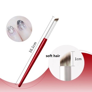 Blending Nail Brush Kit Long Red Wooden Handle Dotting Pen and Ombre Brush Nail Art Painting Salon Manicure Nail Brush Set - Product Image 4