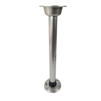 TOPWELLRV Promotion exceptionnelle : Pieds de table amovibles rectangulaires et ovales en acier inoxydable pour camping-car, bateau et intérieur de voiture