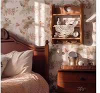 Étagère murale flottante en bois massif personnalisée à 3 niveaux, style vintage, avec crochet pour rangement mural en forme de cœur et dessous de plat au crochet