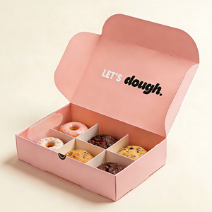 Caja <span class=keywords><strong>de</strong></span> <span class=keywords><strong>Embalaje</strong></span> Rosa Personalizada para Panadería, Caja <span class=keywords><strong>de</strong></span> Cartón Corrugado <span class=keywords><strong>de</strong></span> Grado Alimenticio, Reciclable, para Galletas, Pasteles <span class=keywords><strong>y</strong></span> Postres, con Logotipo - Product Image 4