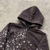 Sweat à capuche zippé surdimensionné pour homme, personnalisé OEM, hiver, haute qualité, 100% coton, imprimé, super grande taille