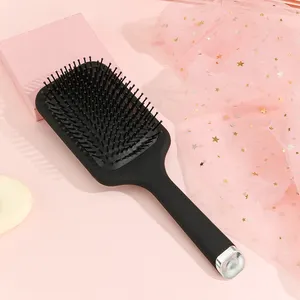 26,3*8,8*3cm herramientas de peinado logotipo personalizado Color negro cepillo de pelo de paleta cuadrada cepillos de pelo mojado grandes