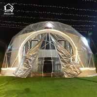 Dôme géodésique transparent en PVC imperméable de luxe pour le glamping en plein air, idéal pour les fêtes de jardin et le camping