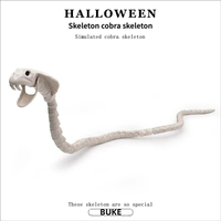 Squelette de cobra en plastique pour Halloween, décoration d'horreur transfrontalière, pour bar et maison hantée