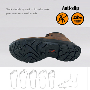 Chaussures de sécurité marron à embout d'acier S3 Armid pour l'industrie et l'usine, randonnée, alpinisme, anti-perforation, respirantes en maille - Product Image 4