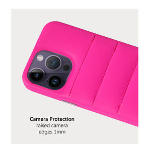 <span class=keywords><strong>Boman</strong></span> populaire coton doudoune coussin d'air étui de téléphone portable pour iPhone 14 élégant Puffer veste Texture coque de téléphone - Product Image 6