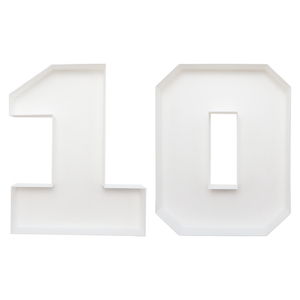 White Paper Number 10 <b>Box</b> Decorative Digit Display Packaging Tray for <b>Party</b> Birthday Decoration - Product Image 1