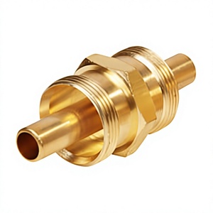 Raccord de tuyau de frein à air en laiton à tête hexagonale et surface lisse - Product Image 1