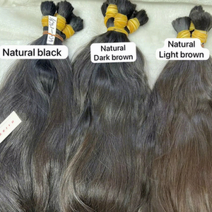 100% i capelli sfusi non trasformati in estremità naturali nere o marroni Super doppie disegnate singolo donatore può essere sbiancato <span class=keywords><strong>biondo</strong></span> - Product Image 1