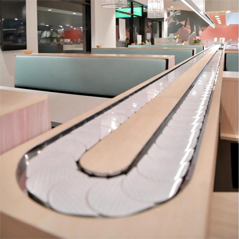 Alta qualidade Sushi Cadeia Correia transportadora Sushi Bar giratória