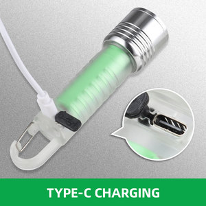 Mini không thấm nước ABS EDC Đèn pin đa chức năng từ Type-C sạc cắm trại Keychain - Product Image 4