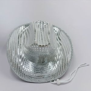 Cappello da discoteca accessori per la festa del nuovo anno all'ingrosso argento palla da discoteca e cappello da Cowboy per la celebrazione di natale - Product Image 2
