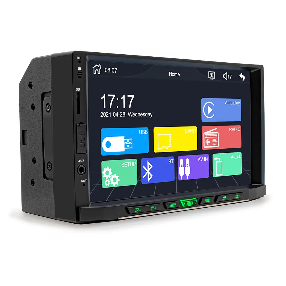 7 pollici doppio Din Touch Screen Auto Stereo Carplay con USB SD AUX IN Android Auto 2 Din autoradio lettore MP5