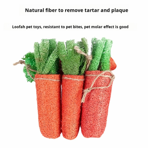 Juguetes para masticar al por mayor para mascotas: juguetes de zanahoria de lufa para hámster, conejo, perro y gato - Product Image 5