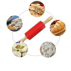 Fondant Cake Dough Roller Cooking <b>Tools</b> Silicone Cookies Biscuit Embossing Bakeware Non-Stick <b>Rolling</b> Pin Pastry <b>Tools</b> - Product Image 3