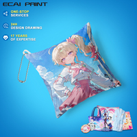 Porte-clés en peluche personnalisé en forme de canard, marchandises d'anime, vente en gros, fabrication sur mesure, mini porte-clés Dakimakura