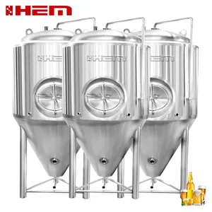 1000L 2000l 3000L 4000L 5000L Jaket Kerucut Glikol Tekanan Bir Peralatan Fermenter Industri Harga Tangki Fermentasi