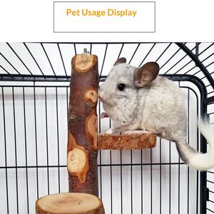 ของเล่นแทะสำหรับสัตว์เลี้ยง แท่นหมุนสำหรับกระโดด แท่นไม้แอปเปิ้ลวูด แท่นไม้เนื้อแข็ง แท่นเล่นแบบรวมกัน - Product Image 4