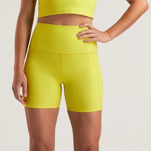 Shorts Deportivos Negros para Mujer, con Bolsillos, Alta Elasticidad, Cintura Alta, para Maternidad, para Correr - Product Image 1