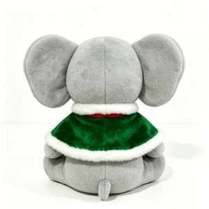 Customized Christmas <b>elephant</b> plush <b>gift</b>,Holiday-themed <b>elephant</b> stuffed animal,Cute companion <b>elephant</b> plush - Product Image 2