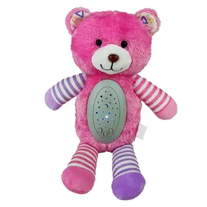 Bambino che dorme giocattolo di peluche proiettore elettronico orso volpe animale musica leggera peluche peluche giocattoli per bambini