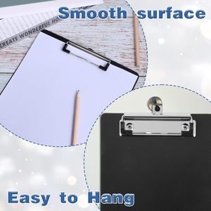 Portablocco con Portapenna Nero, Clipboard in Plastica Formato <span class=keywords><strong>A4</strong></span>, Portablocco da Appendere per Insegnanti e Studenti, Forniture per Ufficio - Product Image 5