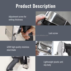 KS100E comercial de acero inoxidable eléctrico Kebab Slicer Doner máquina cortadora de carne asada de mano <span class=keywords><strong>Gyro</strong></span> - Product Image 5