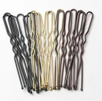 Pinos de cabelo coloridos, 6 cm metal colorido elegante forma u
