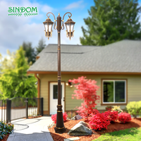Lampe de jardin rétro en aluminium pour parc européen, imperméable, pour pelouse, villa