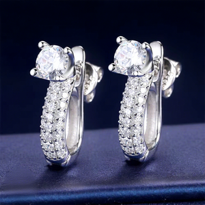 Créoles en diamant de laboratoire, or véritable 9 carats, bijoux en diamant certifiés IGI, diamant de laboratoire cultivé - Product Image 1