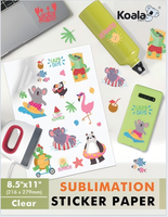 Papier autocollant de sublimation jet d'encre brillant koala avec imprimante à jet d'encre et encre de sublimation pour objets durs