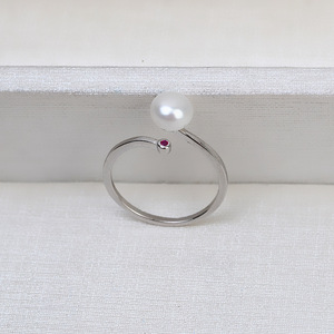 Bague ajustable en argent S925 Wenchi pour femme, design simple à ouverture, 4-8 perles, accessoires de bijoux DIY, 16812 Chine - Product Image 3