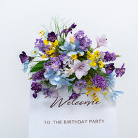 Guirlande murale de fleurs artificielles violettes suspendues, fausse verdure pour décor d'arche de mariage